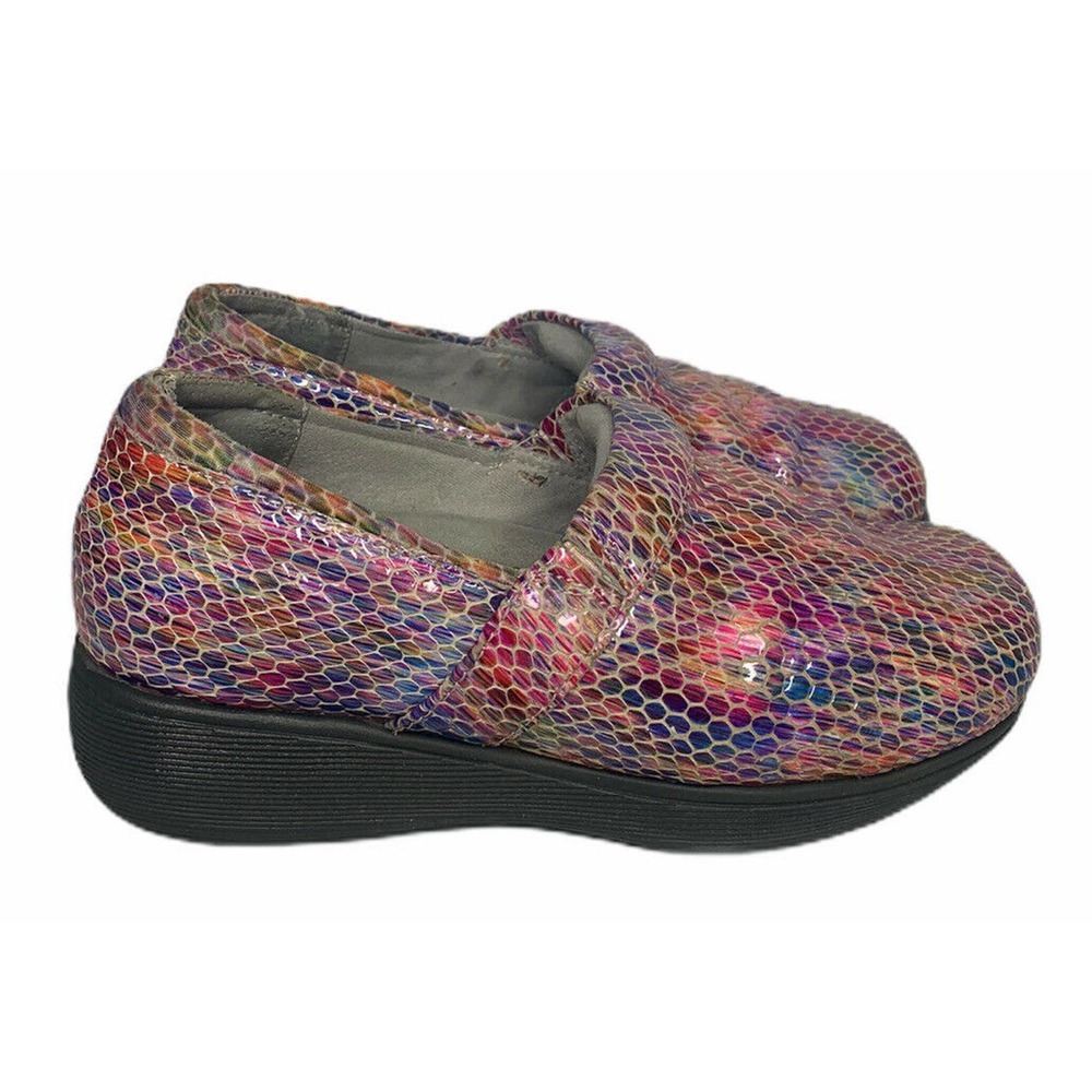 Womens Greys Anatomy Softwalk Meredith Kaleidoscope Mermaid Clogs Leather 6.5